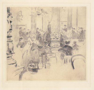 English Cafe, Munich, 1886 by Walter Richard Sickert